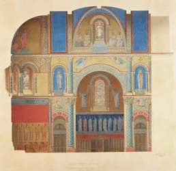 Saint-Paul-Kirche, Nimes, Längsschnitt des Chors